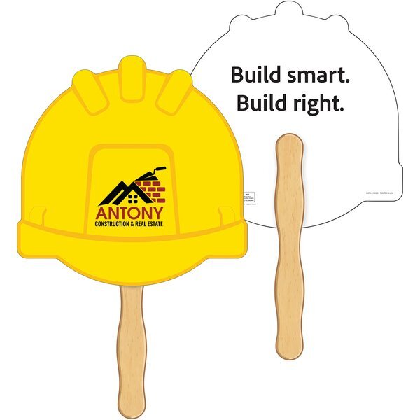 Hard Hat Shaped Hand Fan