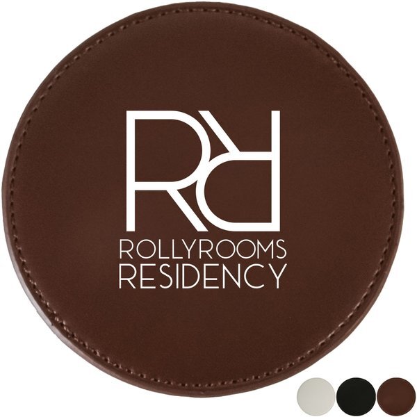 Faux Leather Round Coaster