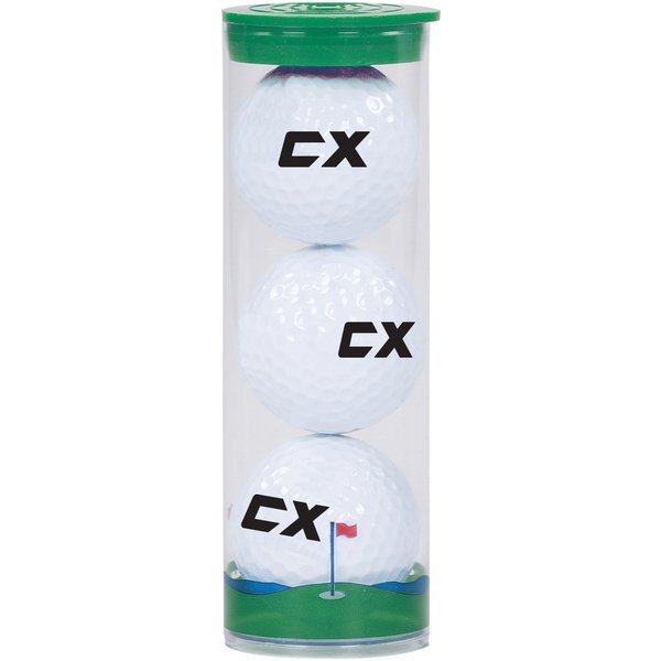 Three Ball Clear Tube W/ Titleist Pro V1 Golf Balls