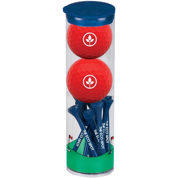 Two Ball Tall Tube W/ Wilson Duosoft Golf Balls