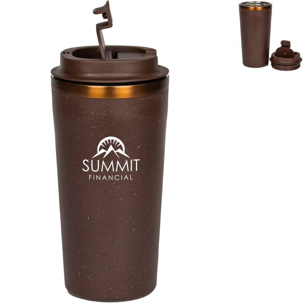 Coffee Ground Double Wall Eco Tumbler, 16 oz.