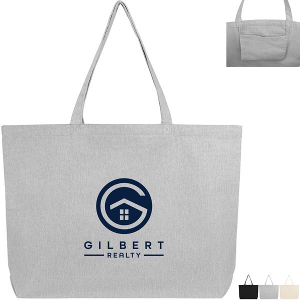 AWARE™ Recycled Cotton/Poly Shopper Tote Bag