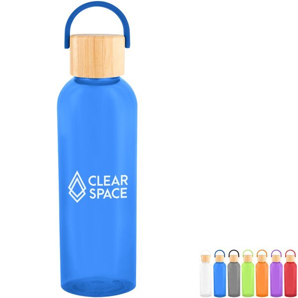 Ally rPET Bottle w/ Bamboo Lid & Easy Carry Handle, 20oz.