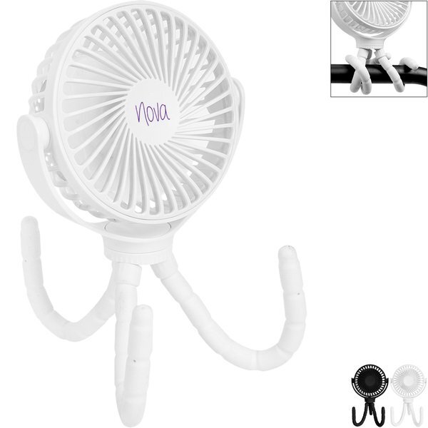 Portable Rechargeable Fan w/ Flexible Tripod