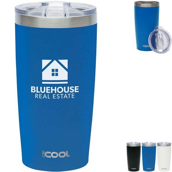 iCOOL® Lewiston Double Wall Stainless Steel Tumbler, 20 oz.