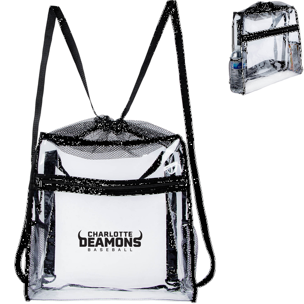 Ramsey Clear Drawstring Backpack