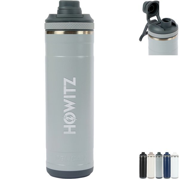 Pelican Pacific™ Chug Recycled Double Wall Stainless Steel Water Bottle, 26 oz.