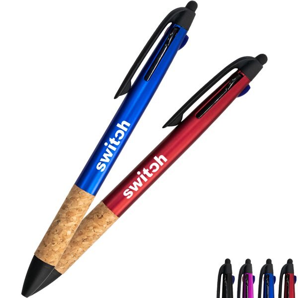 Three-Color Cork Grip Pen