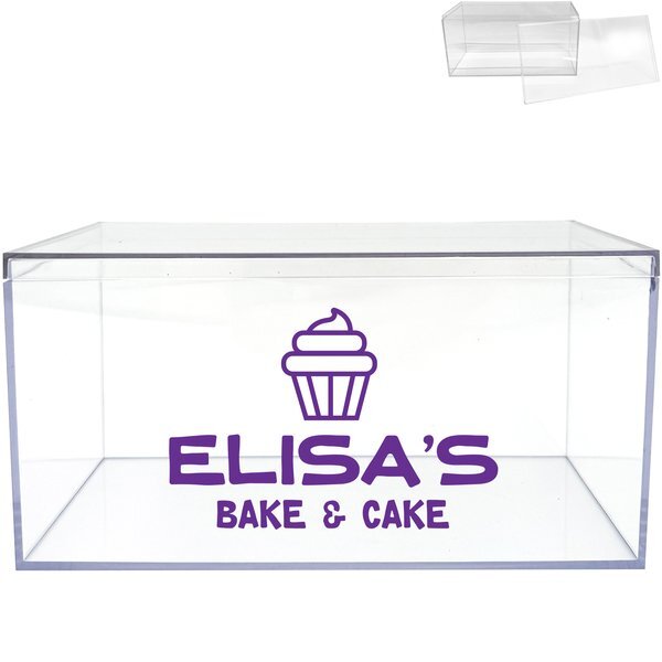 Clear Plastic Box, 8" x 4"