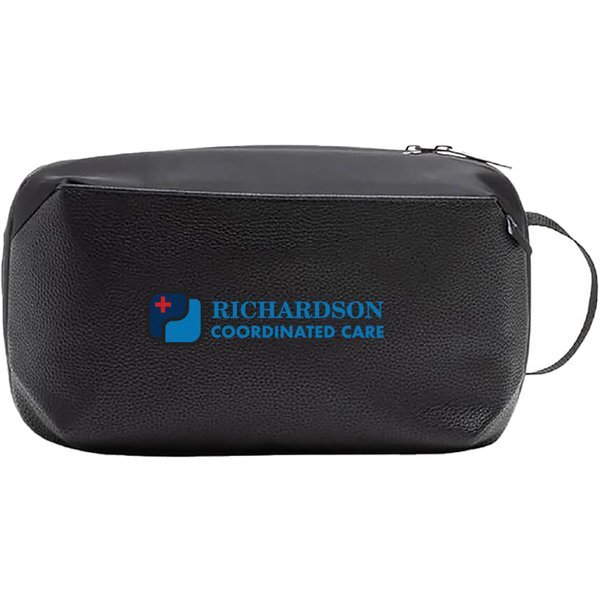 Brookstone® Compact Toiletry Kit Vegan Leather Travel Bag