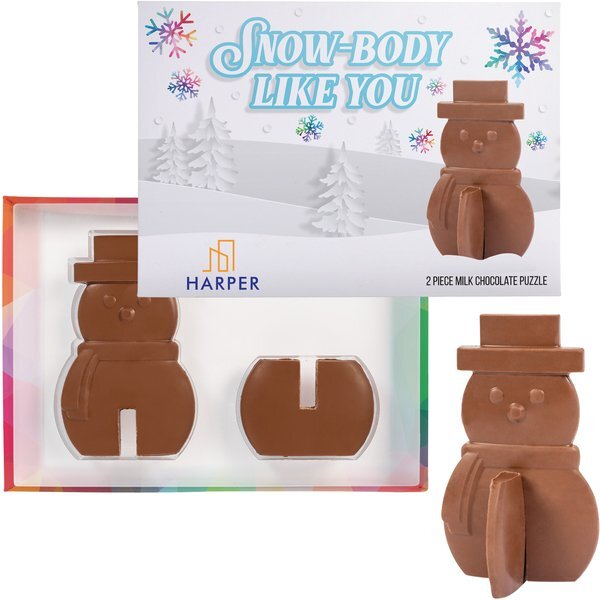 Milk Chocolate 3D Puzzle Snowman