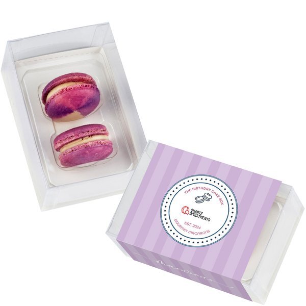 Birthday Cake Macaron Box, 2 Pack