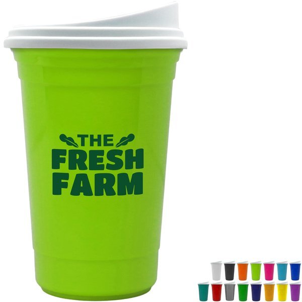 The Varsity Double Wall Tumbler with White Slide Liner, 16 oz.