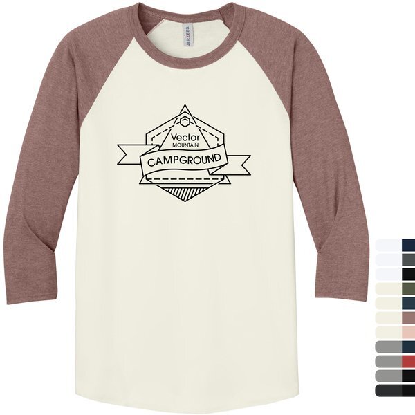 Jerzees® Premium Blend Combed Ring Spun Cotton/Poly 3/4 Sleeve Raglan Unisex Tee