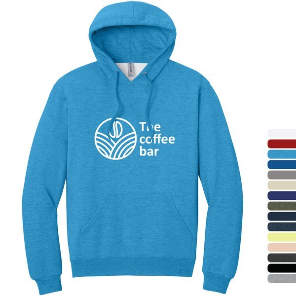 Jerzees® Ultimate™ CVC Ring Spun Cotton/Poly Hooded Unisex Sweatshirt