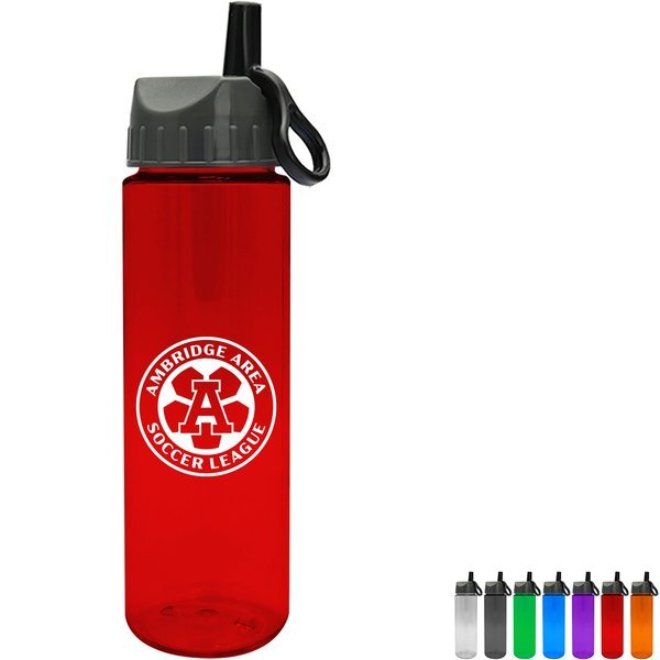 Freedom Transparent Tritan™ Bottle with Ring Straw Lid, 28 oz.