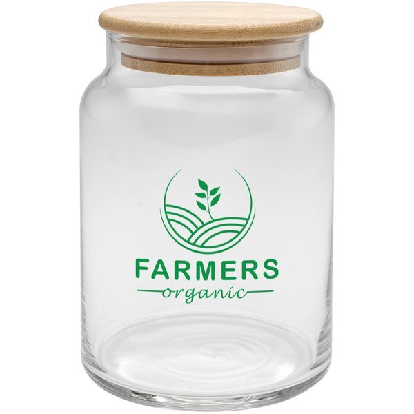 Apothecary Glass Jar with Bamboo Lid, 26 oz.