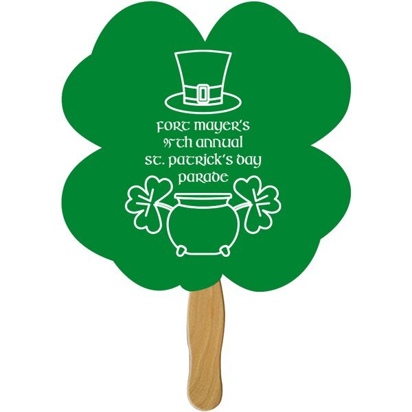Four Leaf Clover Hand Fan
