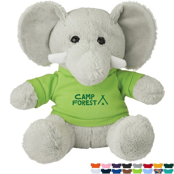 Excellent Plush Elephant w/ Shirt, 8-1/2"