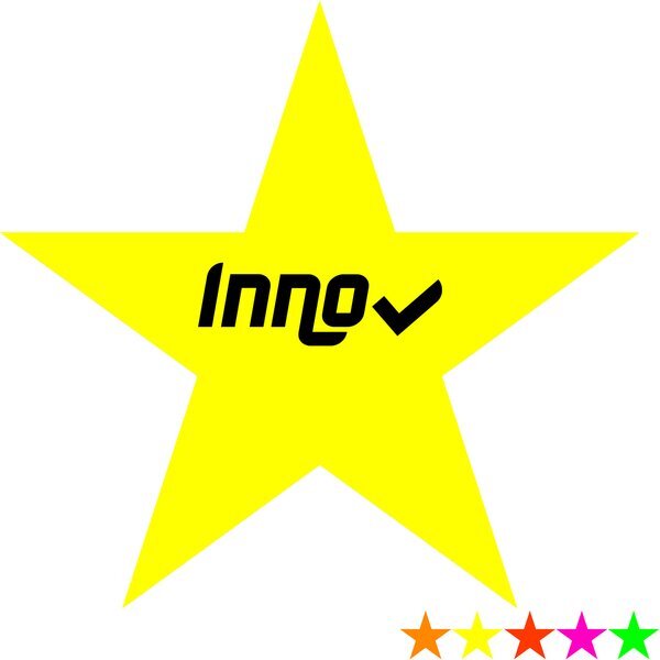 Star Shape Custom Sticker - Neon, 5/8"