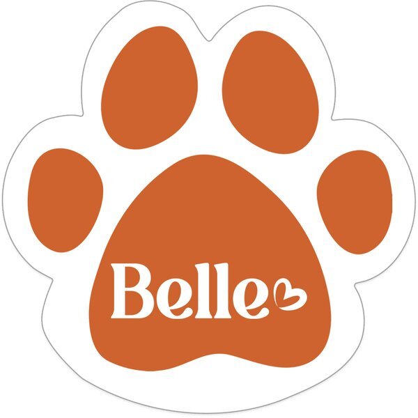 Paw Shape Custom Sticker - Matte, 1-7/8"