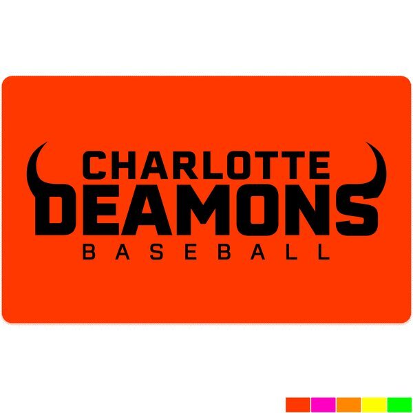 Rectangle Shape Custom Sticker - Neon, 5" or 5-1/4"