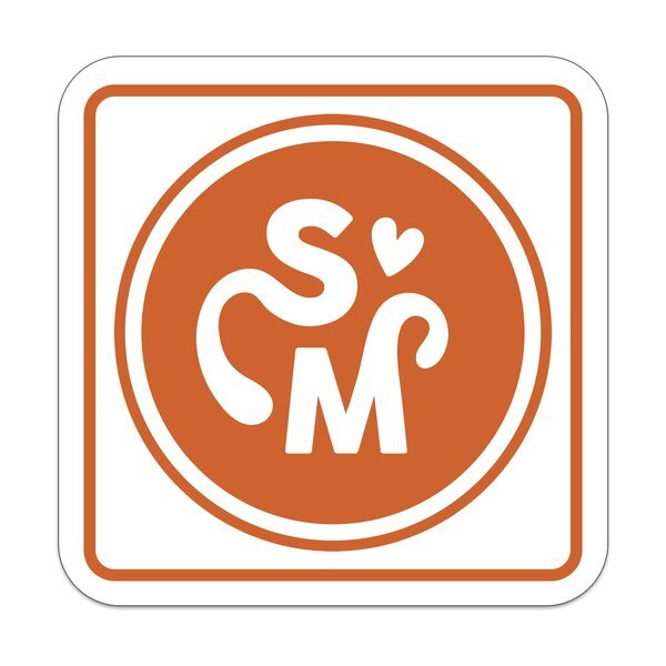 Square Shape Custom Sticker - Matte, 1-1/4" or 1-1/2"