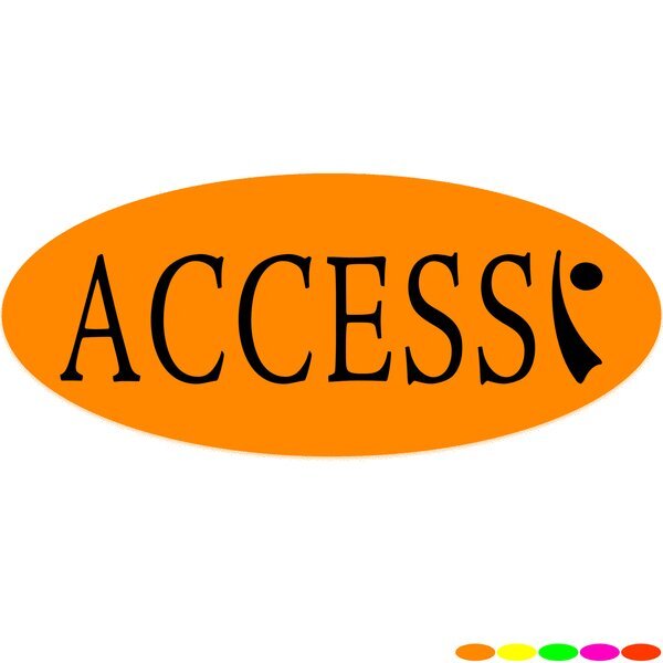 Oval Shape Custom Sticker - Neon, 5/8" to 1 1/8"