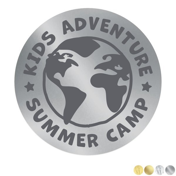 Round Shape Custom Sticker - Foil, 3-1/2" to 4"