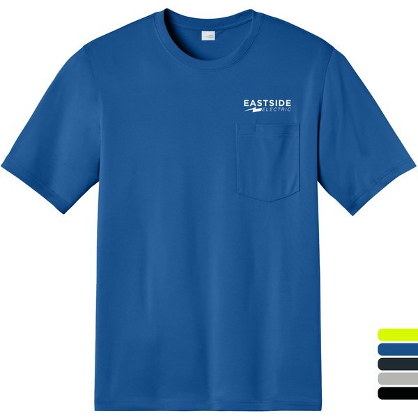 CornerStone® Workwear Pro Polyester Short Sleeve Unisex Tall Pocket Tee