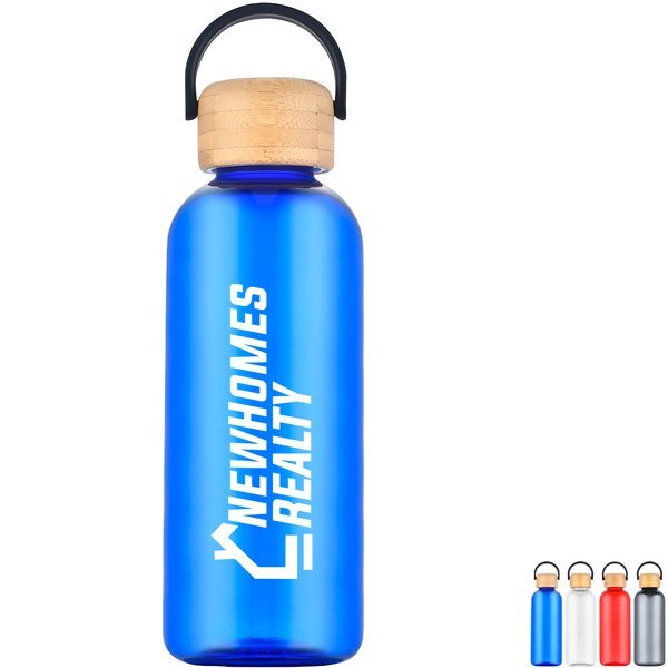 Sanzio rPET Bottle w/ Bamboo Lid, 21oz.