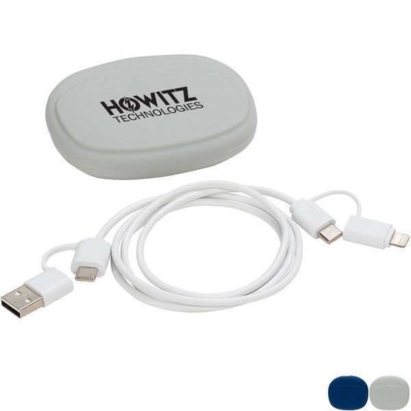 Stow 'N Go 4-in-1 60W PD 39" Data & Fast Charging Cable w/ Silicone Pouch