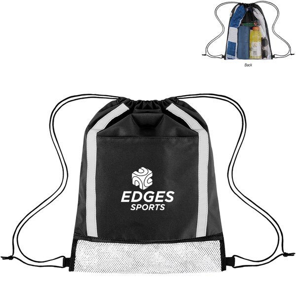 Game Time rPET Reflective Drawstring Bag
