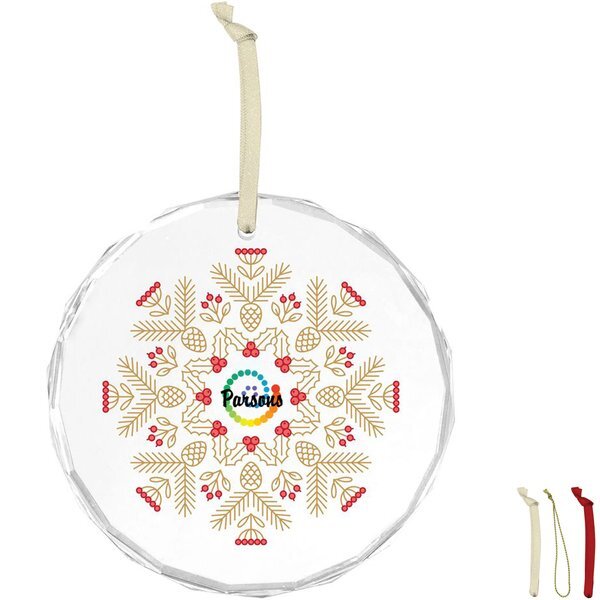 Faceted Glass Holiday Ornament