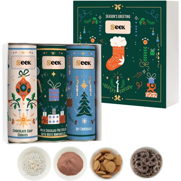 Crave Snack Collection, 3 Tubes, Hot Chocolate, Cookies & Pretzels