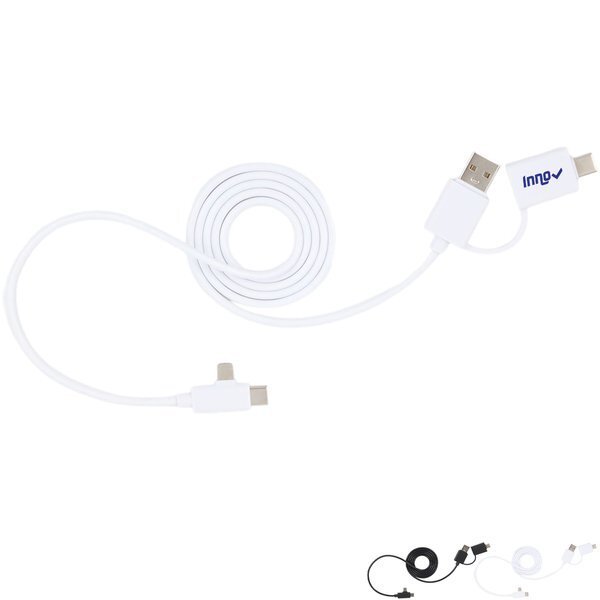 Five-in-One Recycled Long Charging Cable