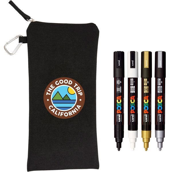 POSCA® 4-Piece Metallic Marker Set w/ Bag