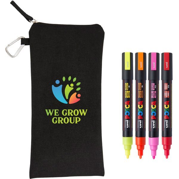 POSCA® 4-Piece Neon Marker Set w/ Bag