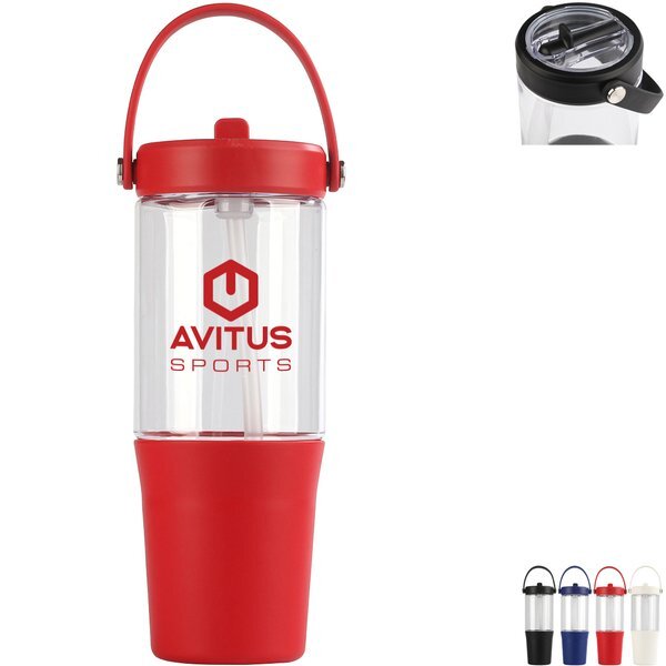 Harbor Recycled Single Wall Tumbler w/ Straw, 40oz.