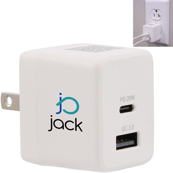 ETL Listed 20W Dual USB-A & C Wall Charger