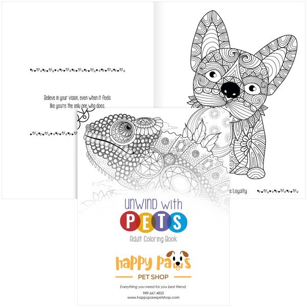 Good Value™ Unwind with Pets Adult Coloring Book