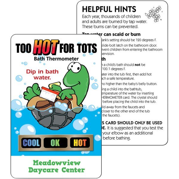 Tub Tester Turtle Bath Temperature Card