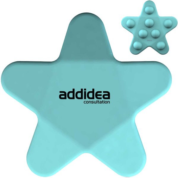 Teal Star Push Pop Toy