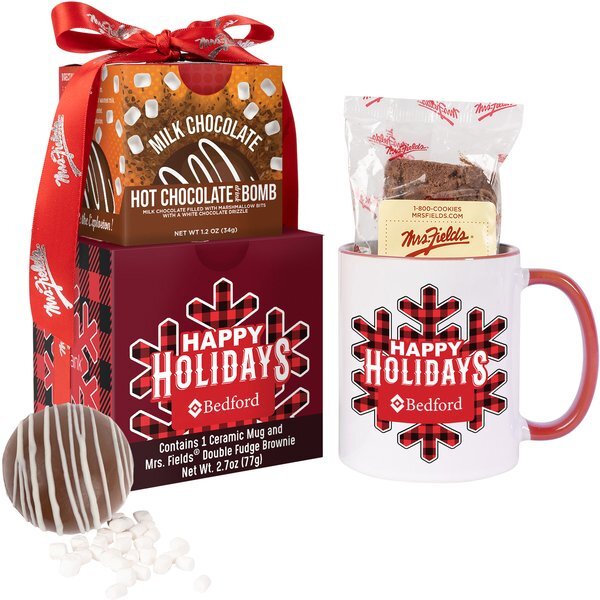 Mrs. Fields Mug, Brownie, Hot Chocolate Bomb Gift Set