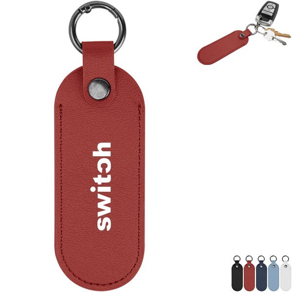 Bates Leatherette Key Tag w/ Carabiner