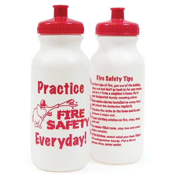 Fire Safety Bike Bottle, 20oz., Stock