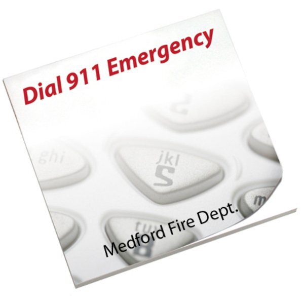Dial 911 Emergency, 25 Sheet Sticky Pad