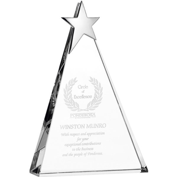 Zenith Star Crystal Award, Large, 10"