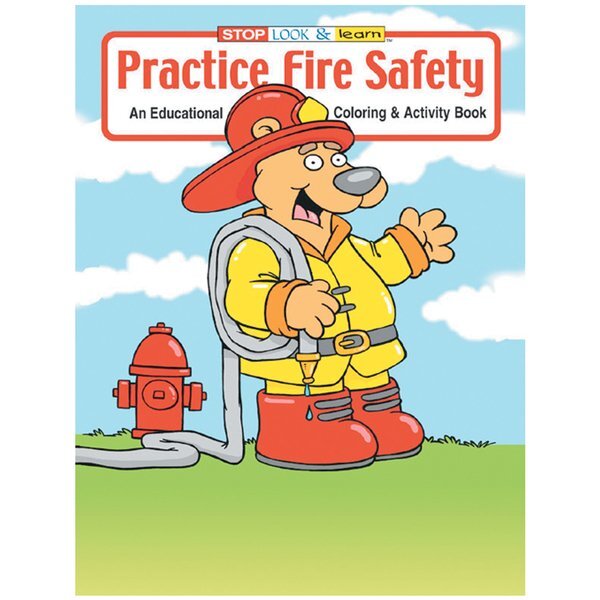 Practice Fire Safety Coloring Book, Stock
