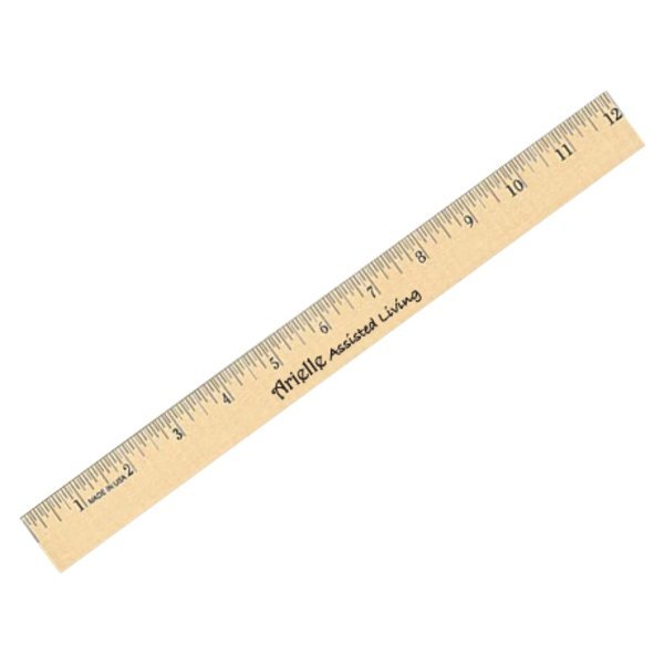 Clear Lacquer Wood Ruler, 12"
